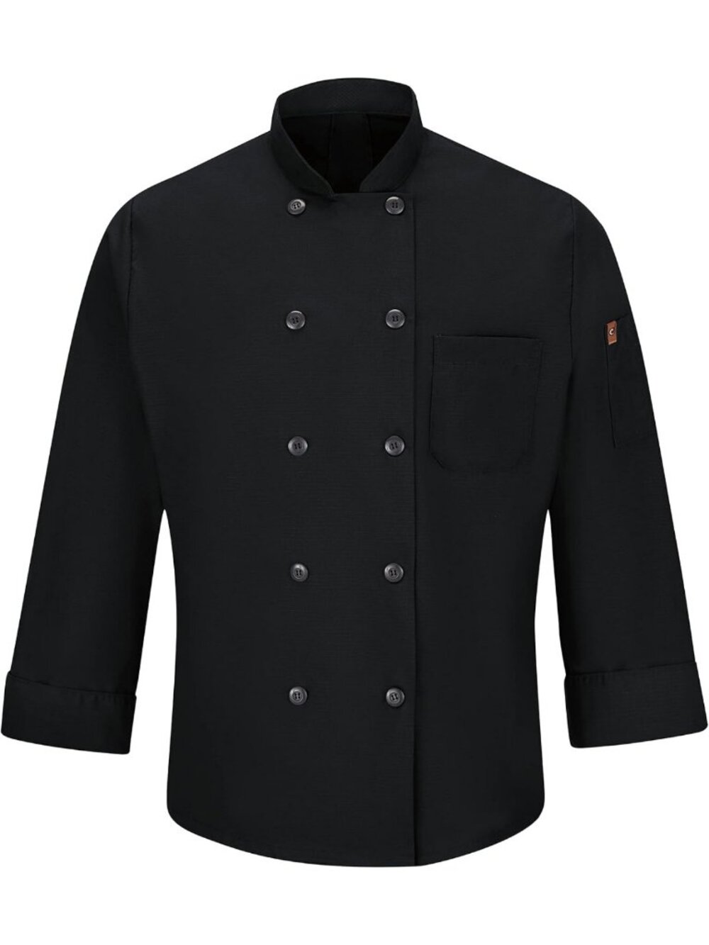 Stylish Red Chef Coat for Men - Long Sleeve, Ten Button, Oil-Resistant